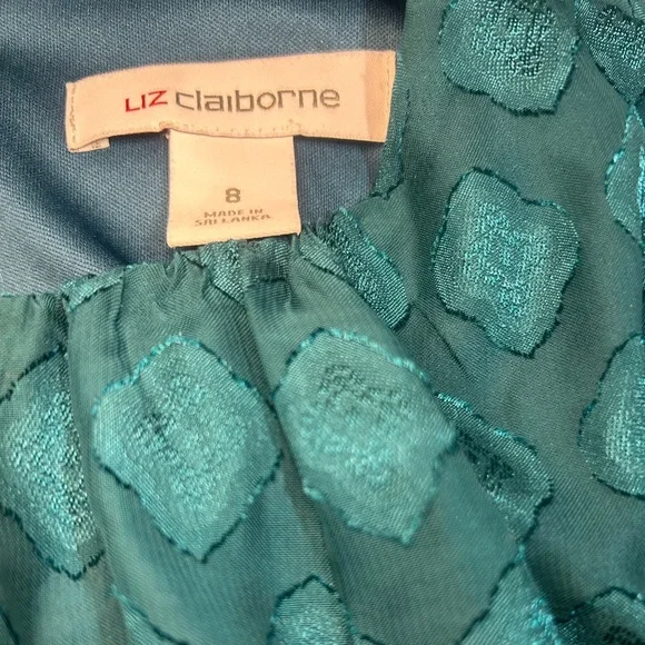 Liz Claiborne Teal Midi Dress size 8 - Picture 5 of 12